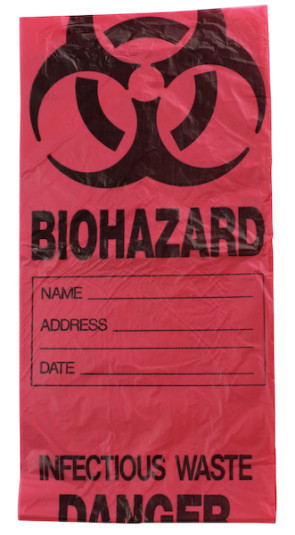 Infectious Waste Bags, 7-10 Gallon Capacity,  20/Package