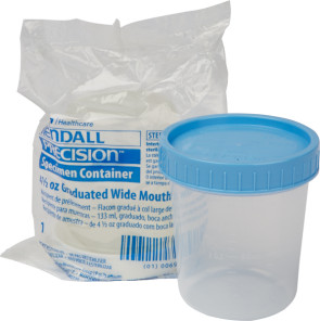 Specimen Container with Lid, 4 oz., Sterile, Each