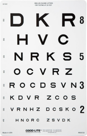 MacGill  20 Foot Testing - Far Acuity Charts - Vision Screening - Vision &  Hearing Screening - Shop