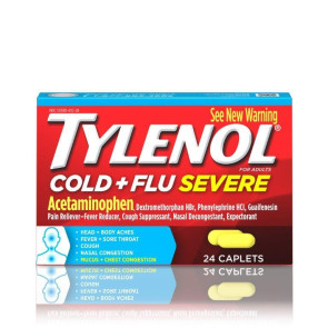 Tylenol® Cold & Flu Severe Caplets, 24/Box