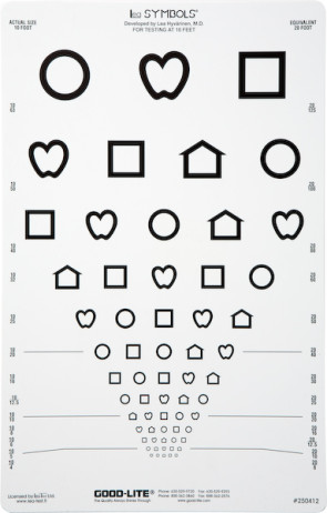 Proportional Spaced LEA SYMBOLS® 20/32 Chart, 10 ft.