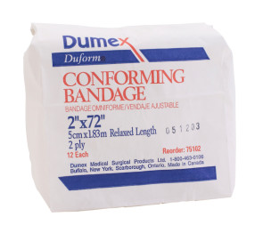Duform Non-Sterile 2" x 4.1 Yds Conforming Bandage, 12/Bag