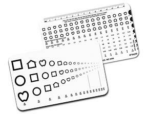 LEA SYMBOLS® Runge Pocket Near Cards for 16-inch Testing with Acuity Line 20/32