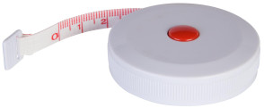 5 Foot Polyester Tape Measure in Round Plastic Case