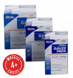 Economy Sterile 3" x 3" Gauze Pads, 100/Box