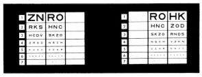 Optec® Slide Far Acuity Letter 20/20 to 20/200