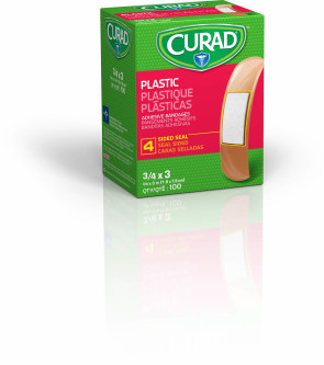 3/4" x 3" Curad Plastic Bandages 100/Box