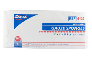 Dukal Non-Sterile 4" x 4" Gauze Sponges 200/Bag