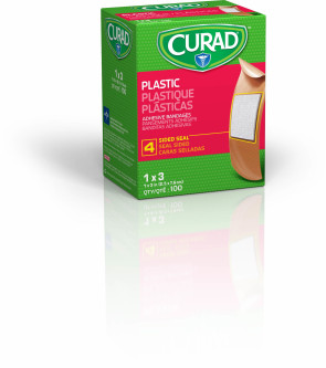 1" x 3" Curad Plastic Bandages, 100/Box