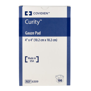 Curity Sterile 4" x 4" Gauze Pads, 100/Box