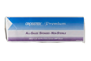 Crosstex Non-Sterile 3" x 3" Gauze Sponges 200/Bag