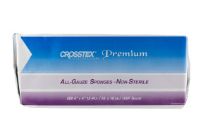 Crosstex Non-Sterile 4" x 4" Gauze Sponges 200/Bag