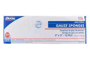 Dukal Non-Sterile 3" x 3" Gauze Sponges 200/Bag