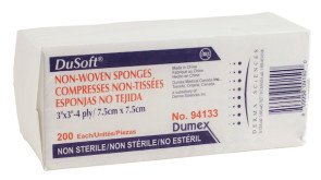 DuSoft Non-Sterile 3" x 3" Non-Woven Gauze Sponges 200/bag