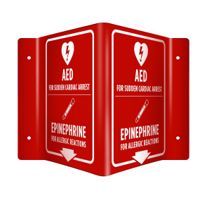 Allergy Emergency Kit™ Epinephrine / AED Sign