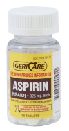 Aspirin Tablets, 325mg,100/Bottle