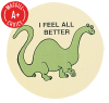 "I Feel All Better" Stickers, 500/Roll