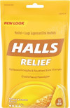 Halls Cough Drops, Honey Lemon 30/Bag
