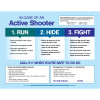 In Case of an Active Shooter Poster, Laminated, 17" x 22"