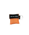 CPR Keychain Mask, Orange Woven Case