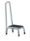 Foot Stool with Handle - Chrome-Plated w/Rubber Feet