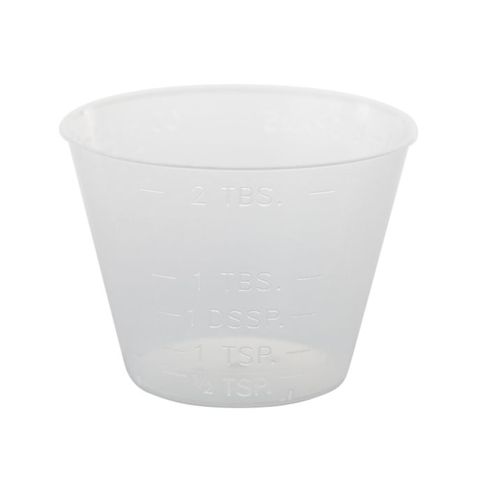 1 Oz Graduated Plastic Medicine Cups, 100/Tube