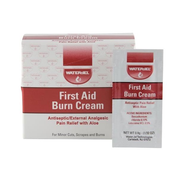 First Aid Cream w/Aloe Vera, 25 Foil Packs/Box