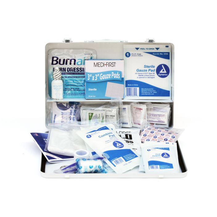 Complete 50-Person Metal First Aid Kit
