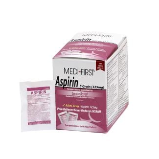 Aspirin Tablets, 325 mg, 50 Packs of 2 Per Box