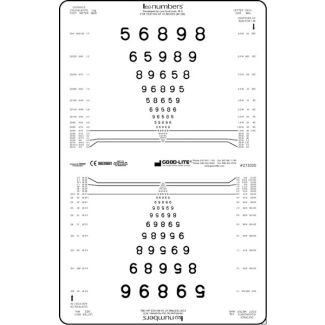 LEA Numbers® Near Vision Chart for Illuminated Cabinets