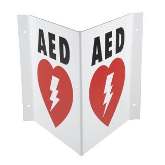 Triangular AED Sign, PVC, 6.5" x 7.75"