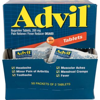 Advil® Tablets 200 mg, 50 Packs of 2 Per Box