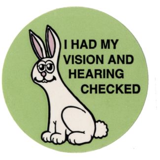 "I Had My Vision & Hearing Checked" Stickers, 500/Roll