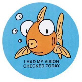 "I Had My Vision Checked Today" Stickers, 500/Roll