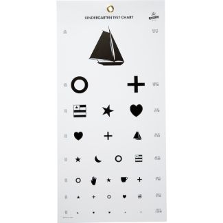 Wall Mounting 20-Foot Plastic Eye Chart, Kindergarten