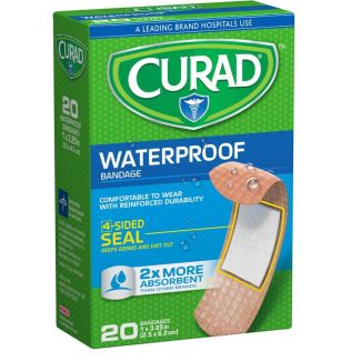Curad Waterproof Bandages, 20/Box