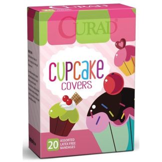Curad Cupcakes Assorted Bandages, 20/Box