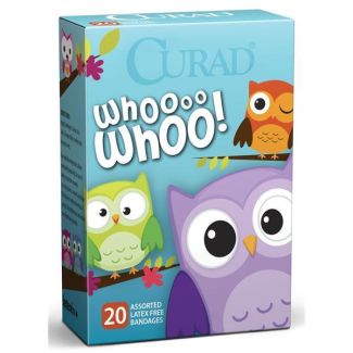 Curad Owls Assorted Bandages, 20/Box