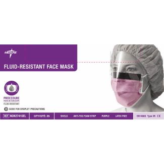 Fluid Resistant Face Mask with Ear Loops