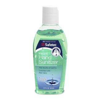 Safetec® Instant Hand Sanitizer Gel, 2 Oz Bottle