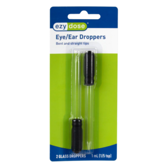 Glass Medication Droppers, 2-Pack (One Bent, One Straight)