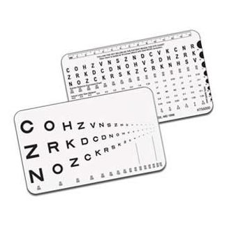 Sloan Letters Runge Pocket Near Vision Test Card