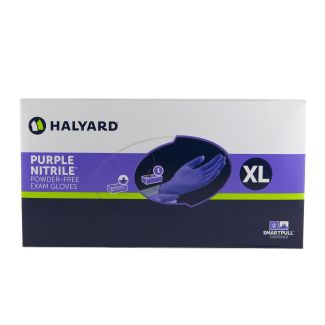 XL Halyard Purple Nitrile Powder-Free Gloves, 10 bx/Case