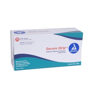 1/4" x 1-1/2" Economy Wound Closure Strips, 50 packs of 6