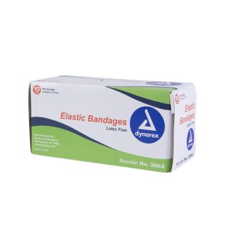 4" x 5 Yds Economy Elastic Bandages with Clips, 10/Pack