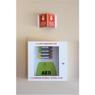 Combination Allergy Emergency Kit™ and AED Cabinet