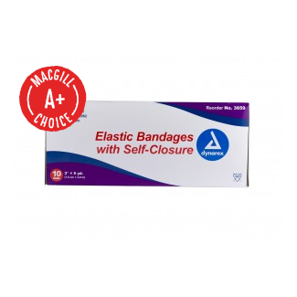 3" x 5 Yds Economy Elastic Bandage with Self Closure, 10/Box