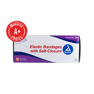 4" x 5 Yds Economy Elastic Bandage with Self Closure, 10/Box