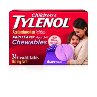 Children's Tylenol® Chewables, Grape, 160 MG, 24/Box
