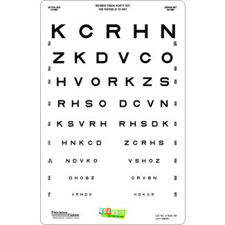 Eyewalls Peel & Stick Linear Spaced Letter Chart